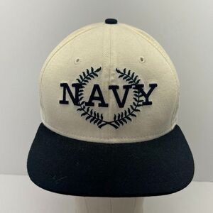 Vintage‎ United States Navy Beige Blue Baseball Hat